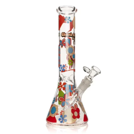 12" Power to the Flower Beaker Base Water- Cheech & Chong