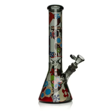12" Power to the Flower Beaker Base Water-Cheech & Chong
